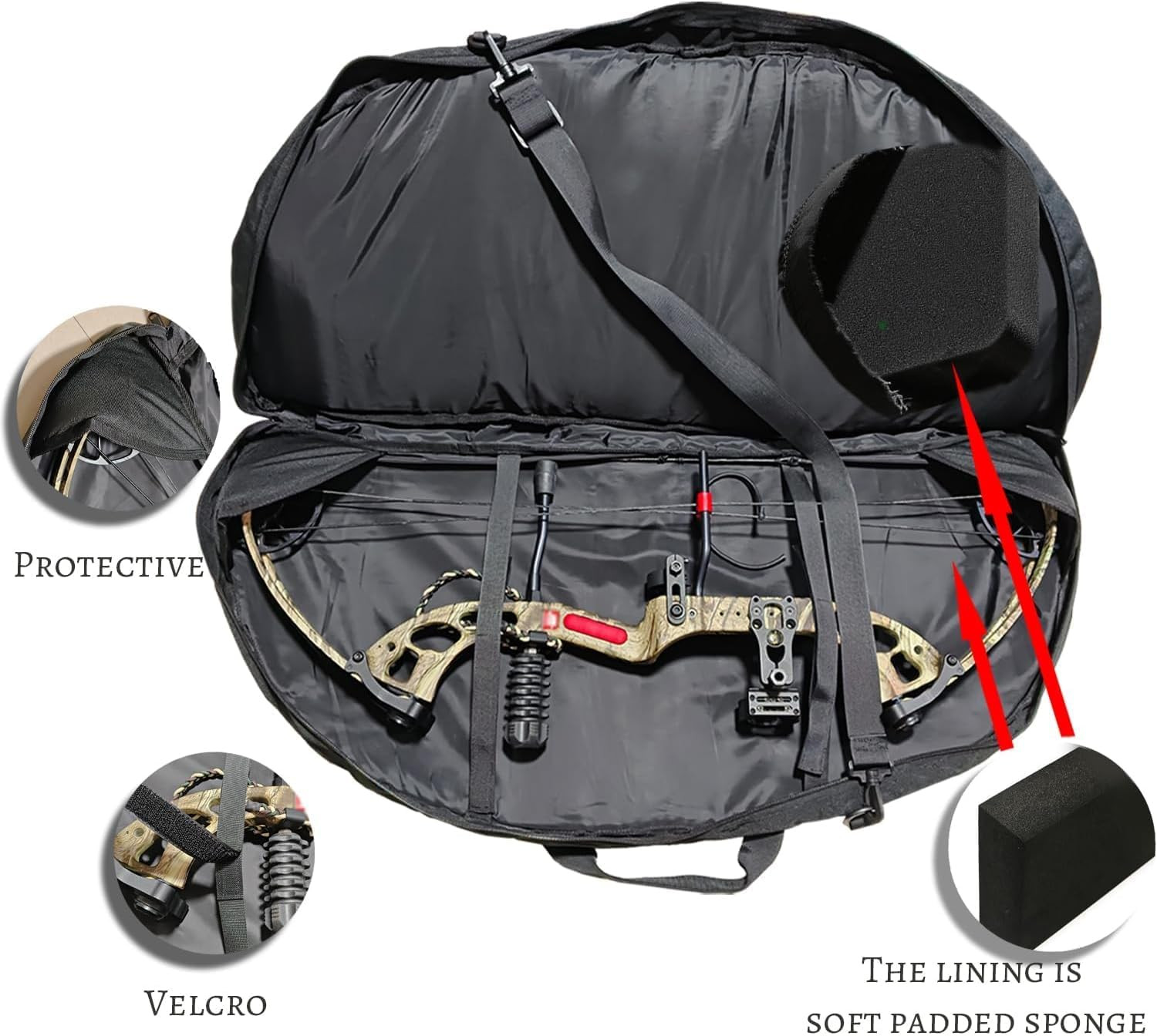 E5E10 Compound Bow Case - Waterproof Lightweight Soft Padded Bow Case, 3 Multipu
