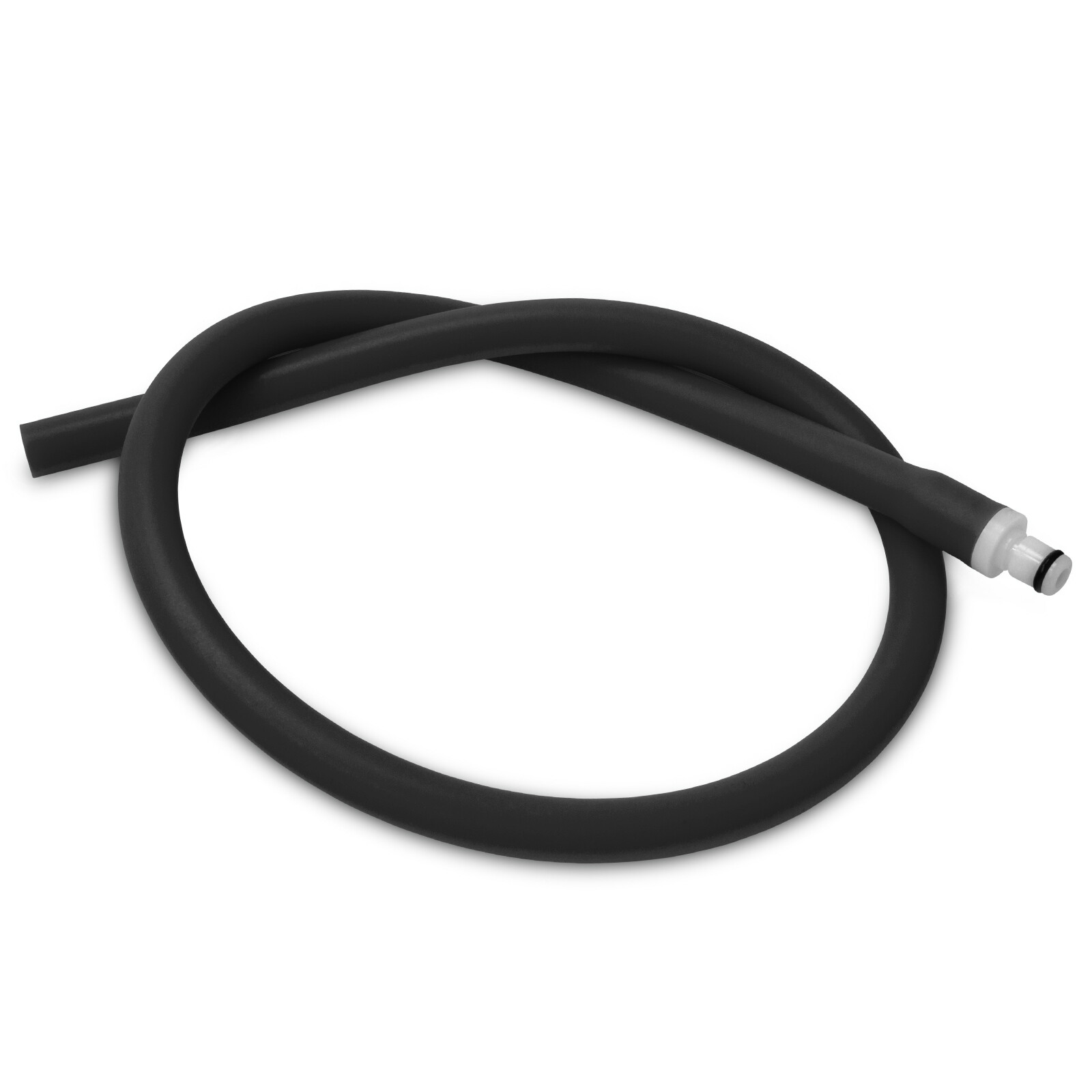 LeLuv Silicone Hose 24 Inch Slippery Coated + Fitting Non-Collapsible Black