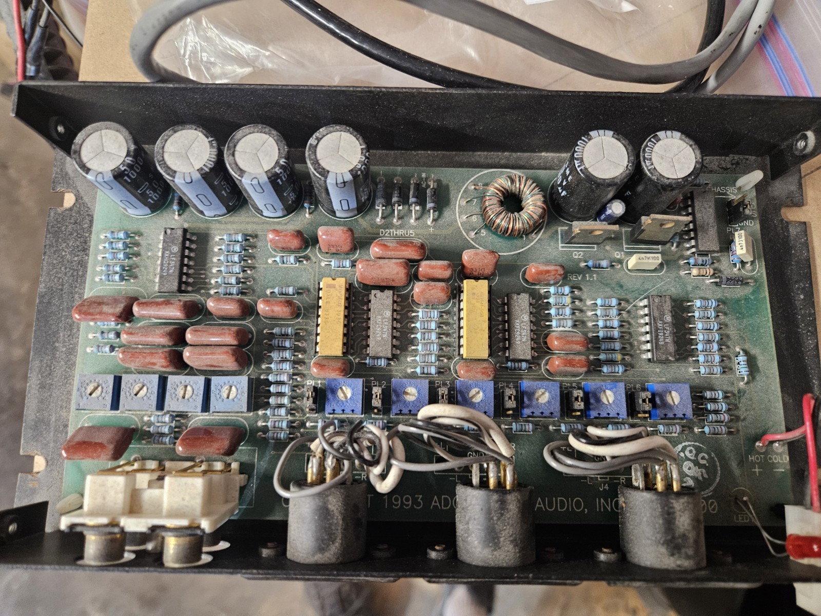 Adcom Car Audio Processors And Packages Of Balanced Cables Untested