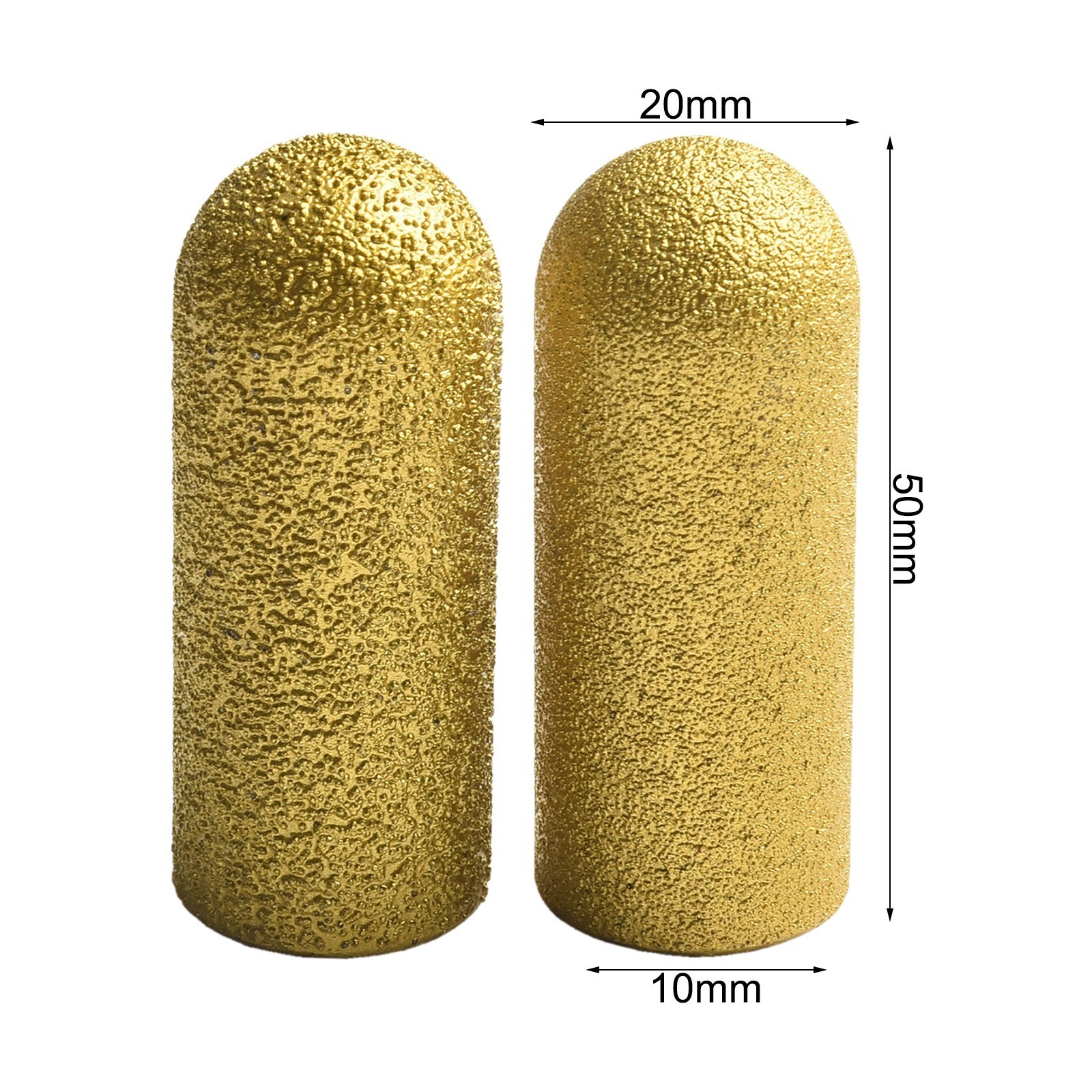 Diamond Brazed Finger Bit Grinding Wheel Milling Trimming Grinding Head 2pcs