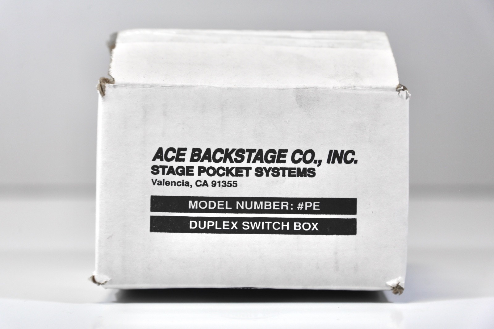Ace Backstage PE - Single Duplex Switch Box with Steel Mounting Panel New