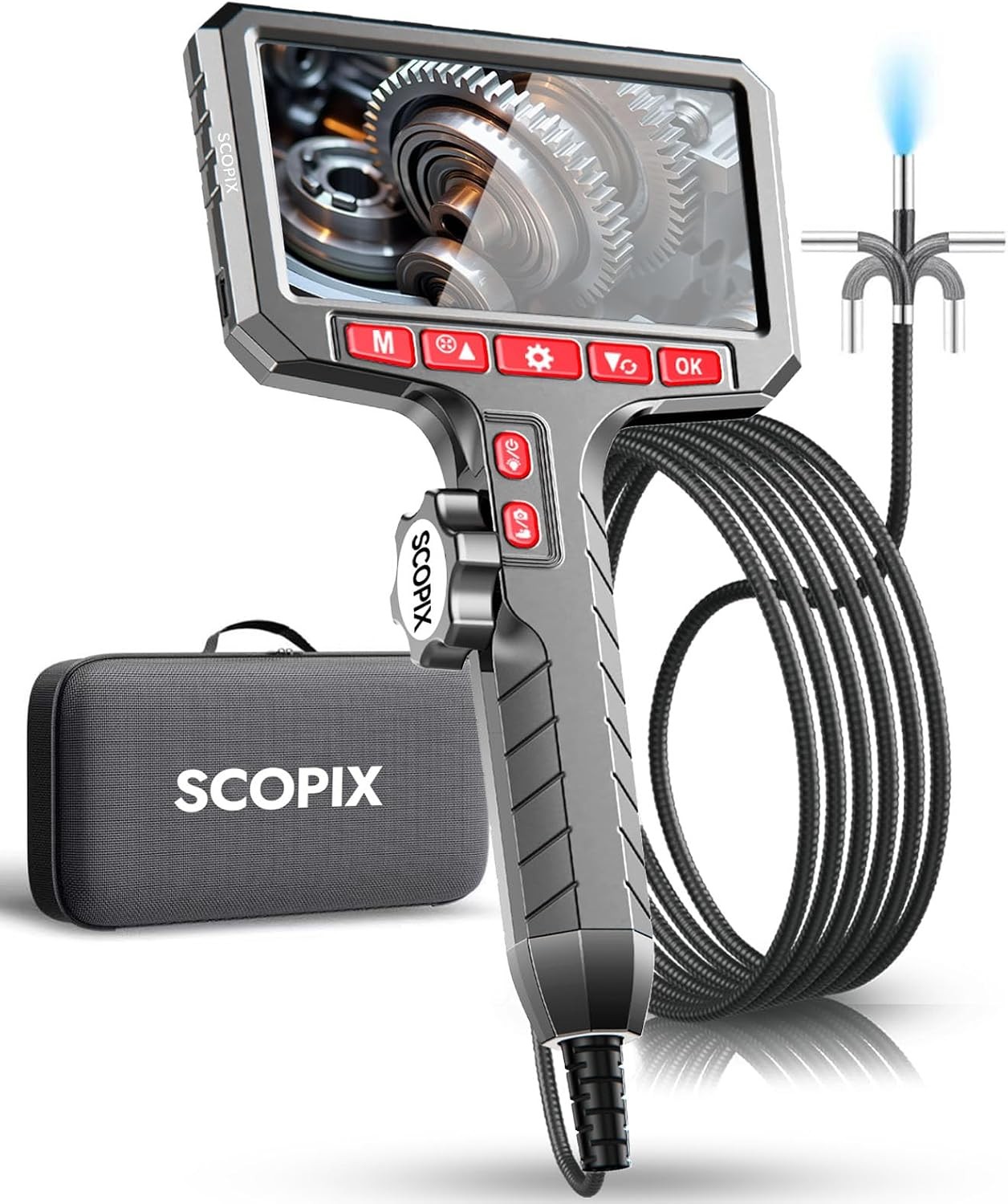 2-Way Articulating Borescope Camera with Screen