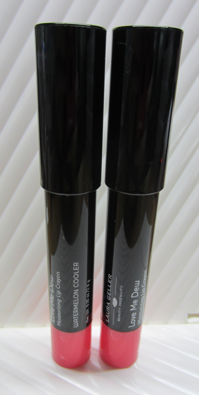 2 Laura Geller Love Me Dew Lip Crayon - Watermelon Cooler Lip Color 0.10 oz