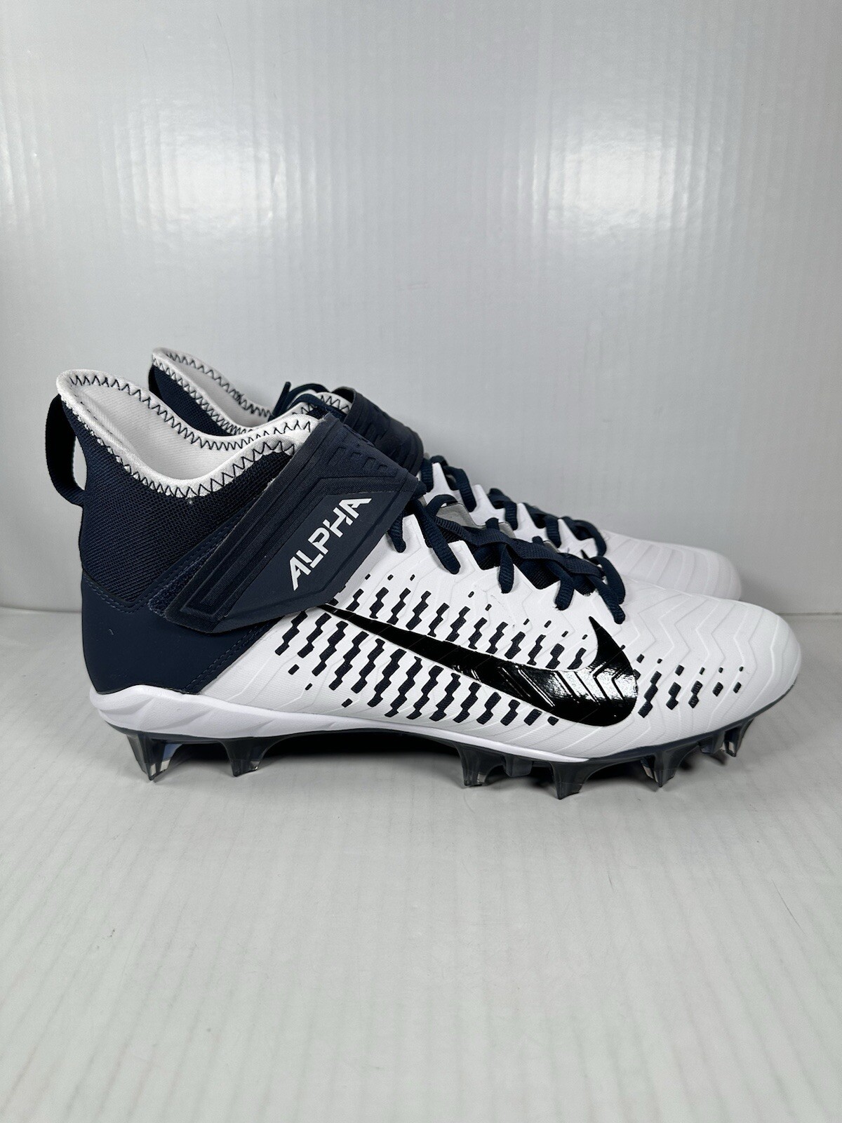 Nike Men’s 11 Alpha Menace Pro 2 MID Football Cleats BV3945-102 Navy White