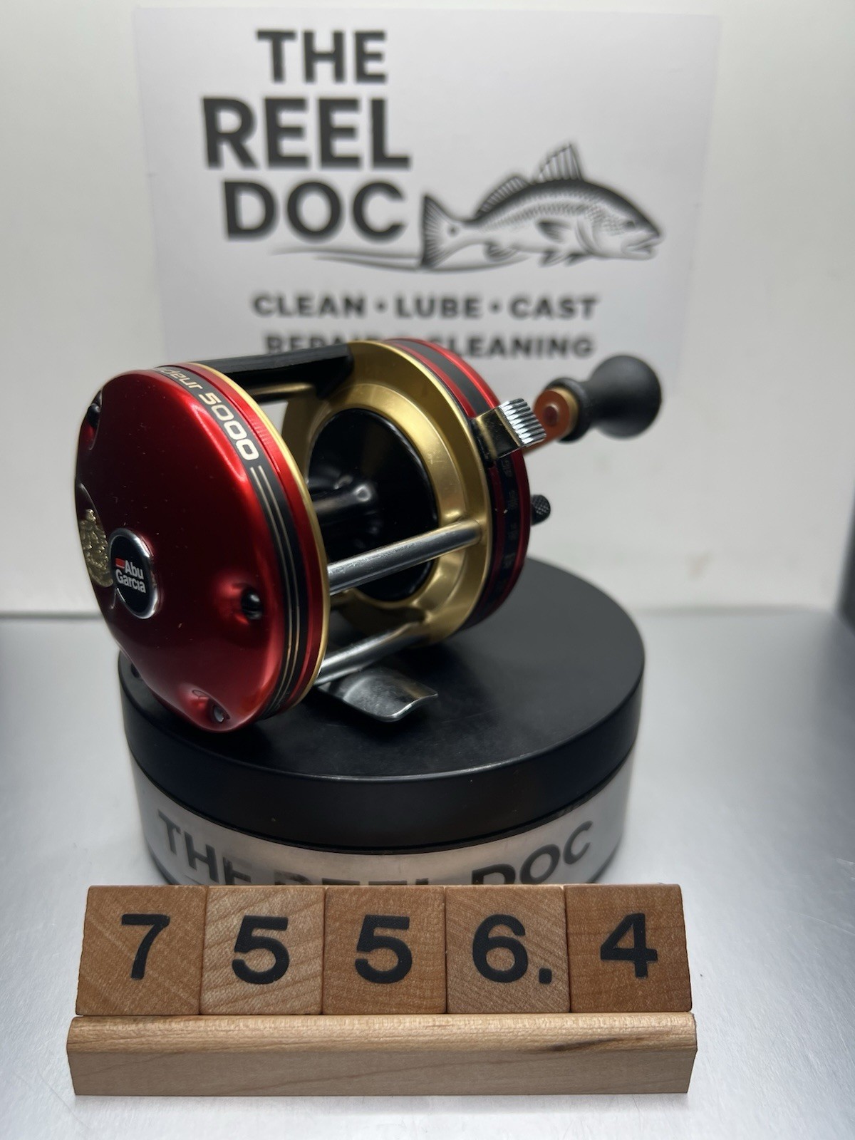 Abu Garcia 5000 35th Anniversary Red Gold Sweden 75564 Serviced By The Reel Doc