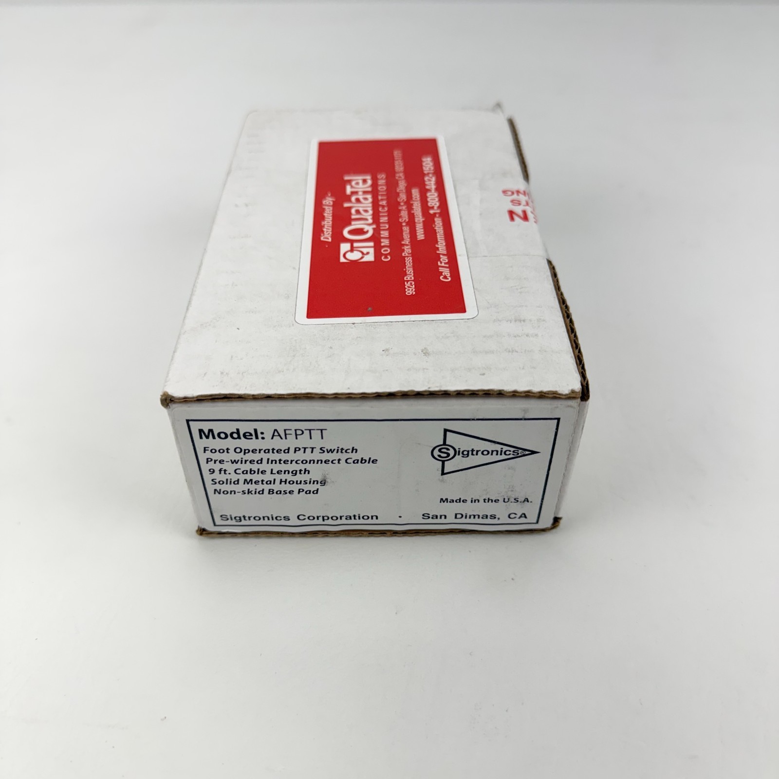 Sigtronics AFPTT Foot Operated PTT Switch Pre-Wired Interconnect 9 Feet Non Skid