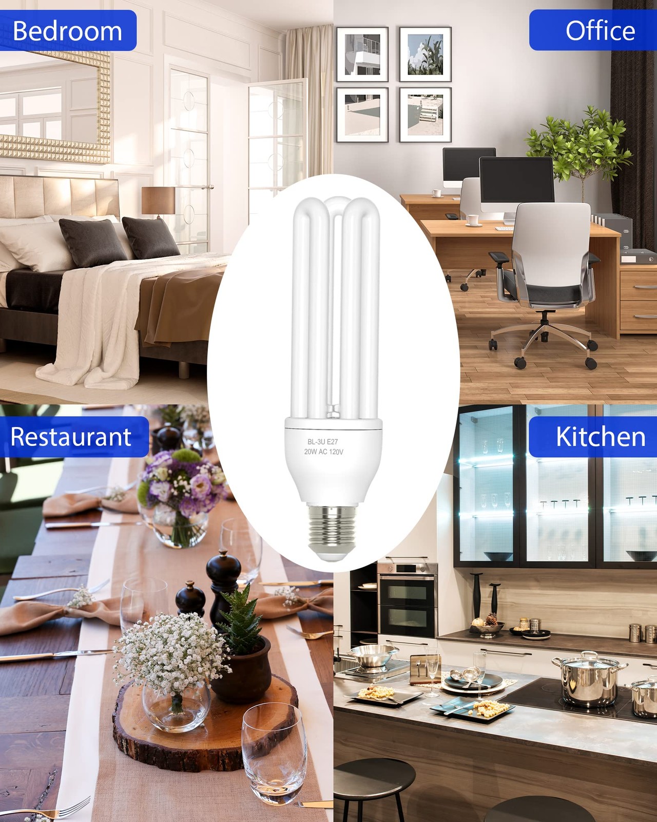 Shootingstar 3U 20W Replacement Bulb for Bug Zapper with E27 Base, White