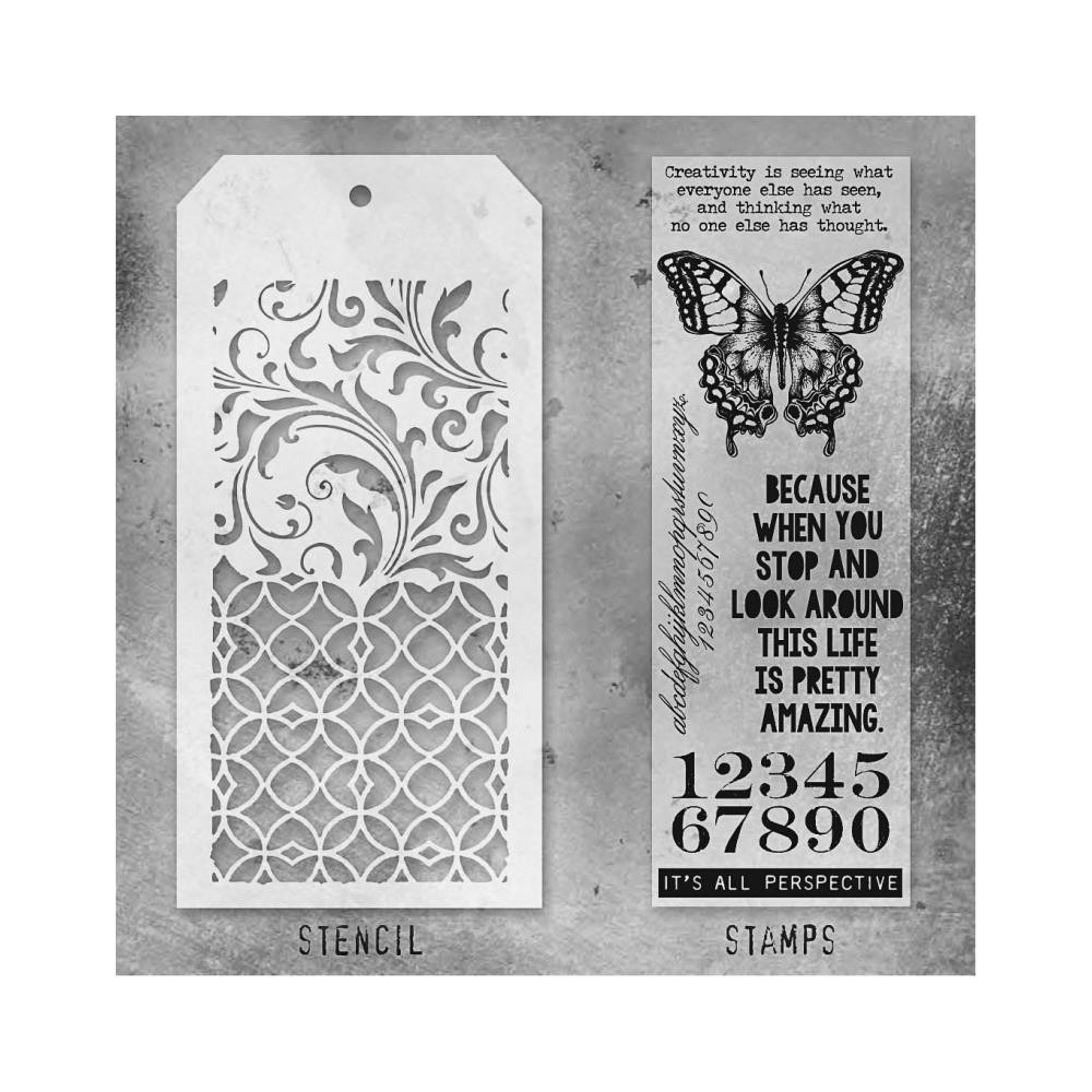 Stampers Anonymous Mixed Media Stamps & Stencil - #115, THMM115