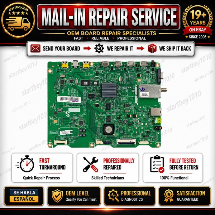 Samsung PN59D6500DFXZA MAIL-IN REPAIR BN94-04709A BN41-01605A Main Board