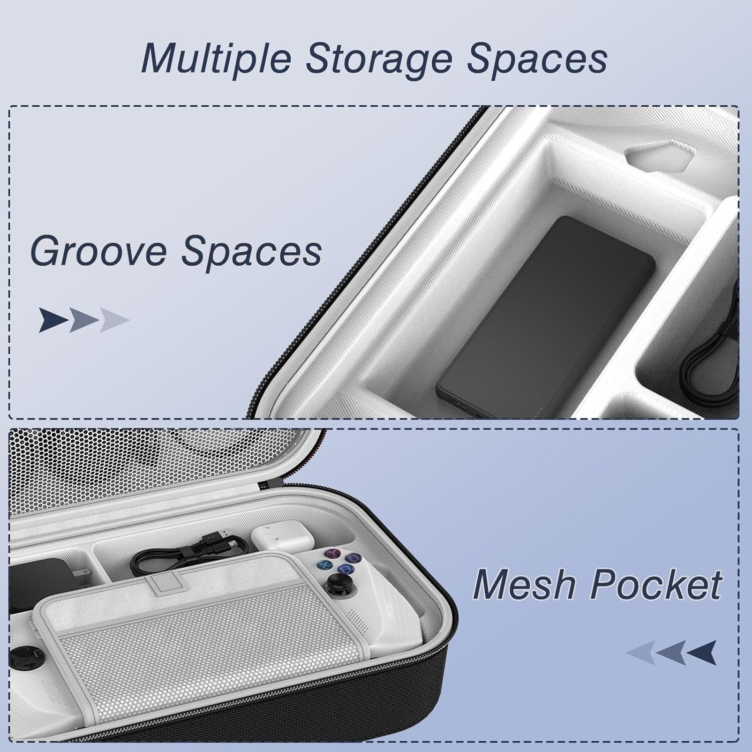 Protective Travel Case for ROG Ally with Large Storage Capacity，Shockproof，p