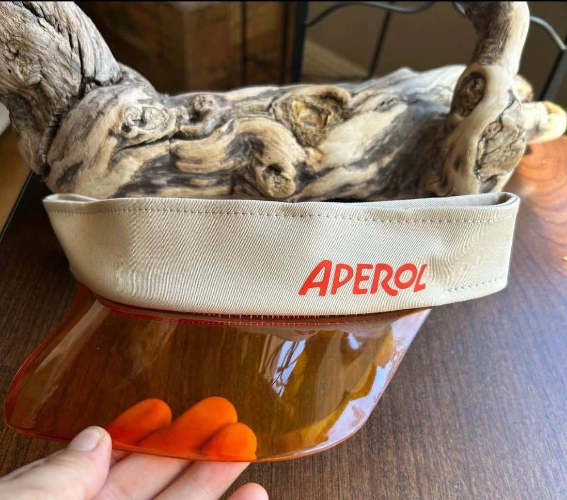 Aperol Spritz Clear Bill Adjustable Visor Hat **BRAND NEW**