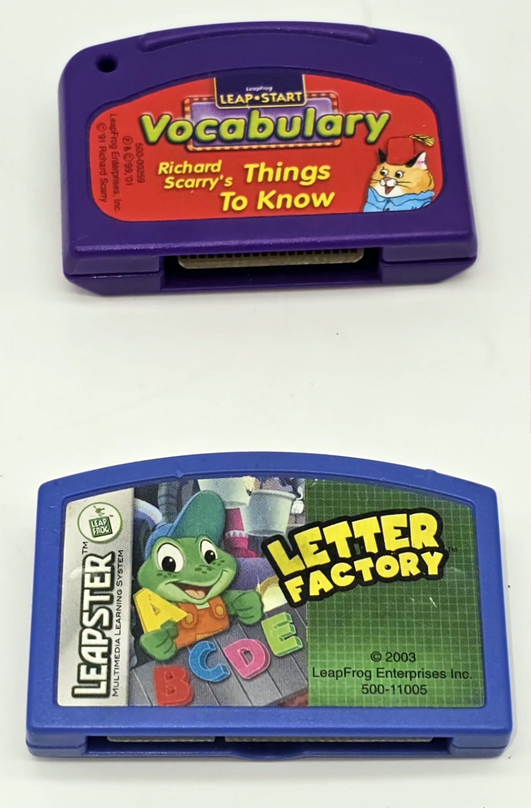 LeapFrog Game Lot: Leapster Letter Factory & LeapStart Richard Scarry Vocabulary
