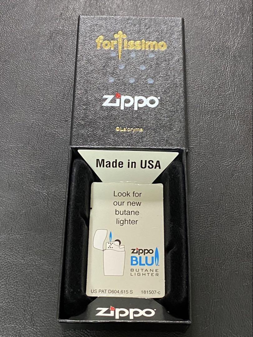 Zippo Fortissimo Momiji Etching Silver Double Sided Processing Lighter Regular