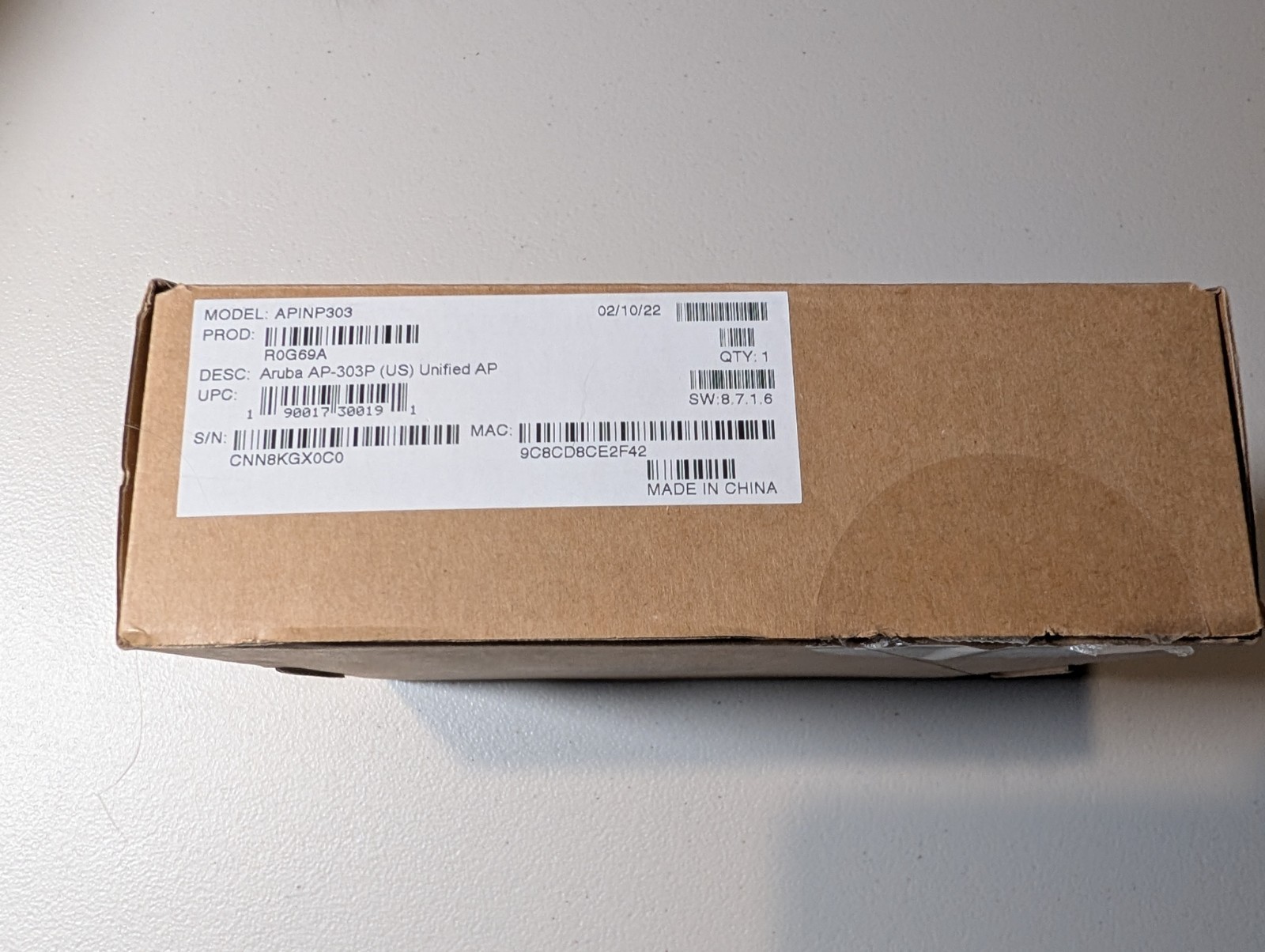 Aruba AP-303P R0G69A Wi-Fi 5 802.11ac Wave 2 Unified Access Point Open Box