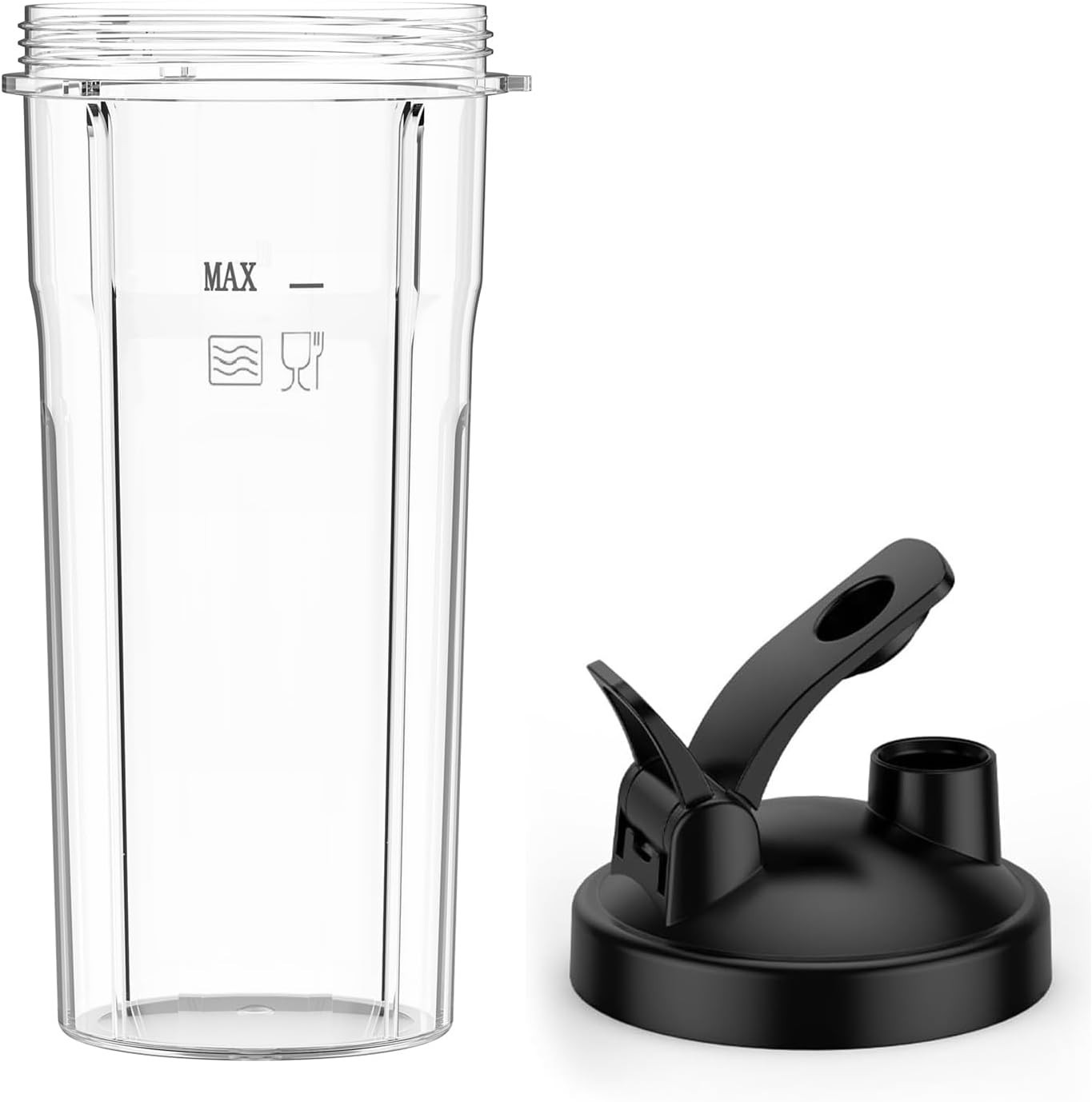 22Oz / 650ml Blender Big Cups Replacement with Drinking 22oz Tall Cup, White