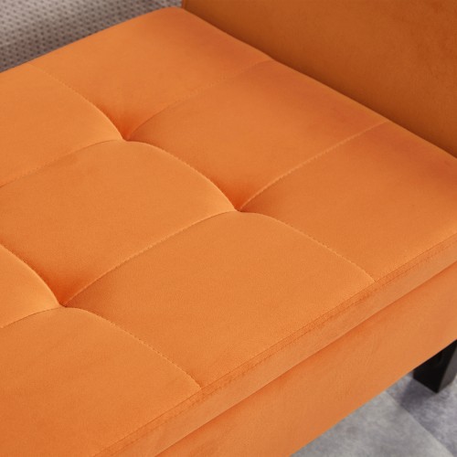 KA 51.5" Bed Bench with Storage Orange Velvet