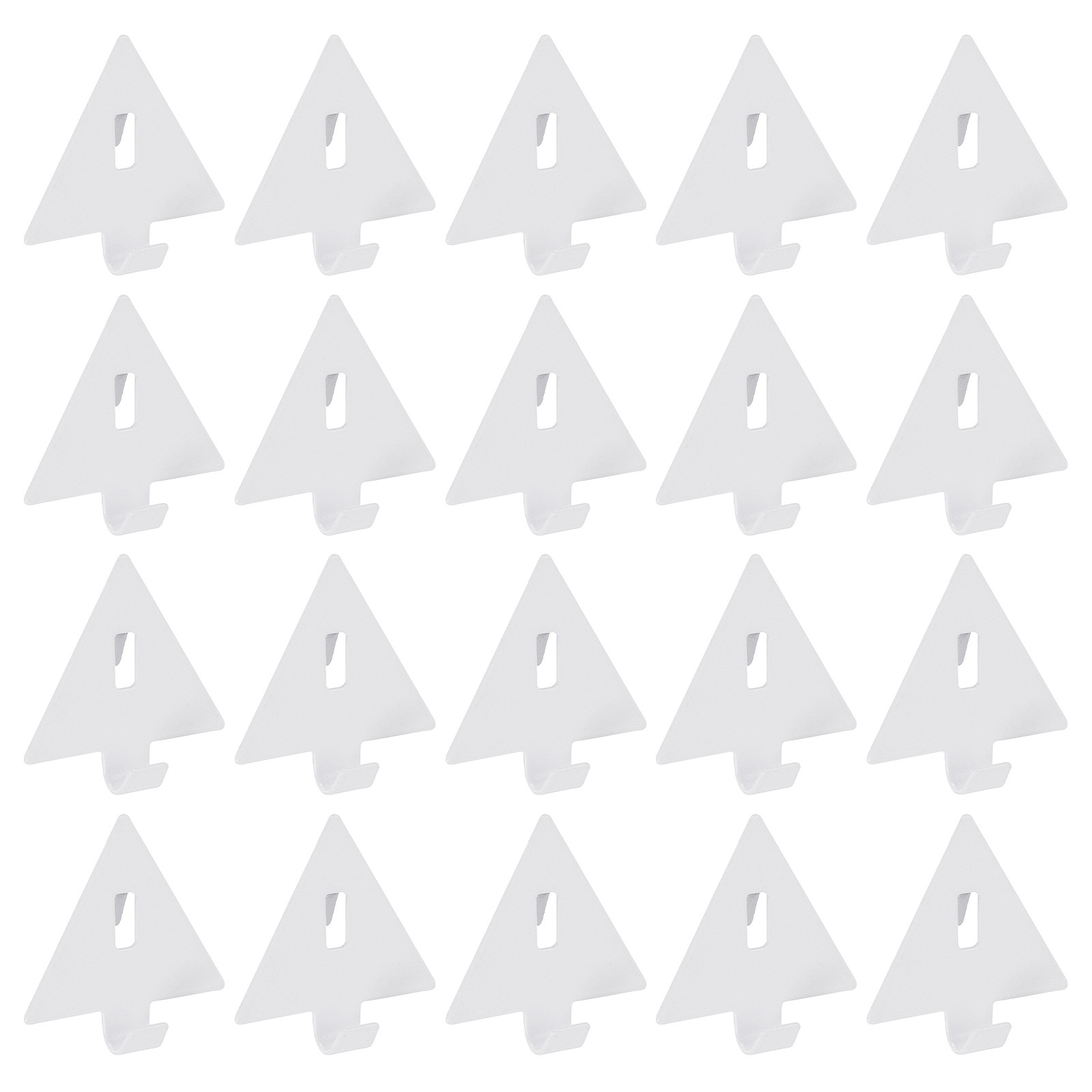 20Pcs PegBoard Hooks, 1.6" Triangle Study Peg Hooks for Wall Organizer, White