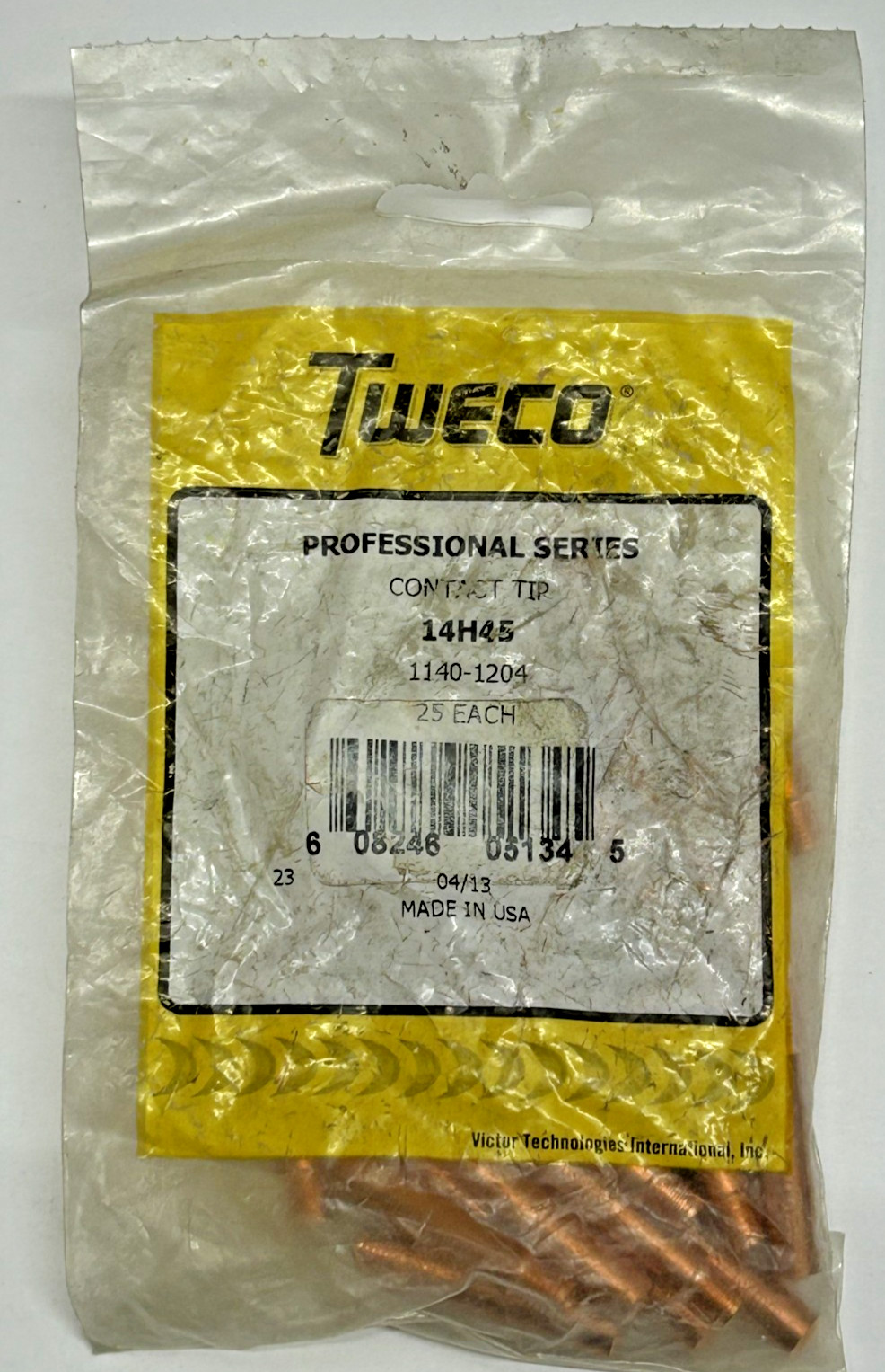 TWECO 14H45 Contact Tips 1140-1204 Professional Series - 25PCS - New