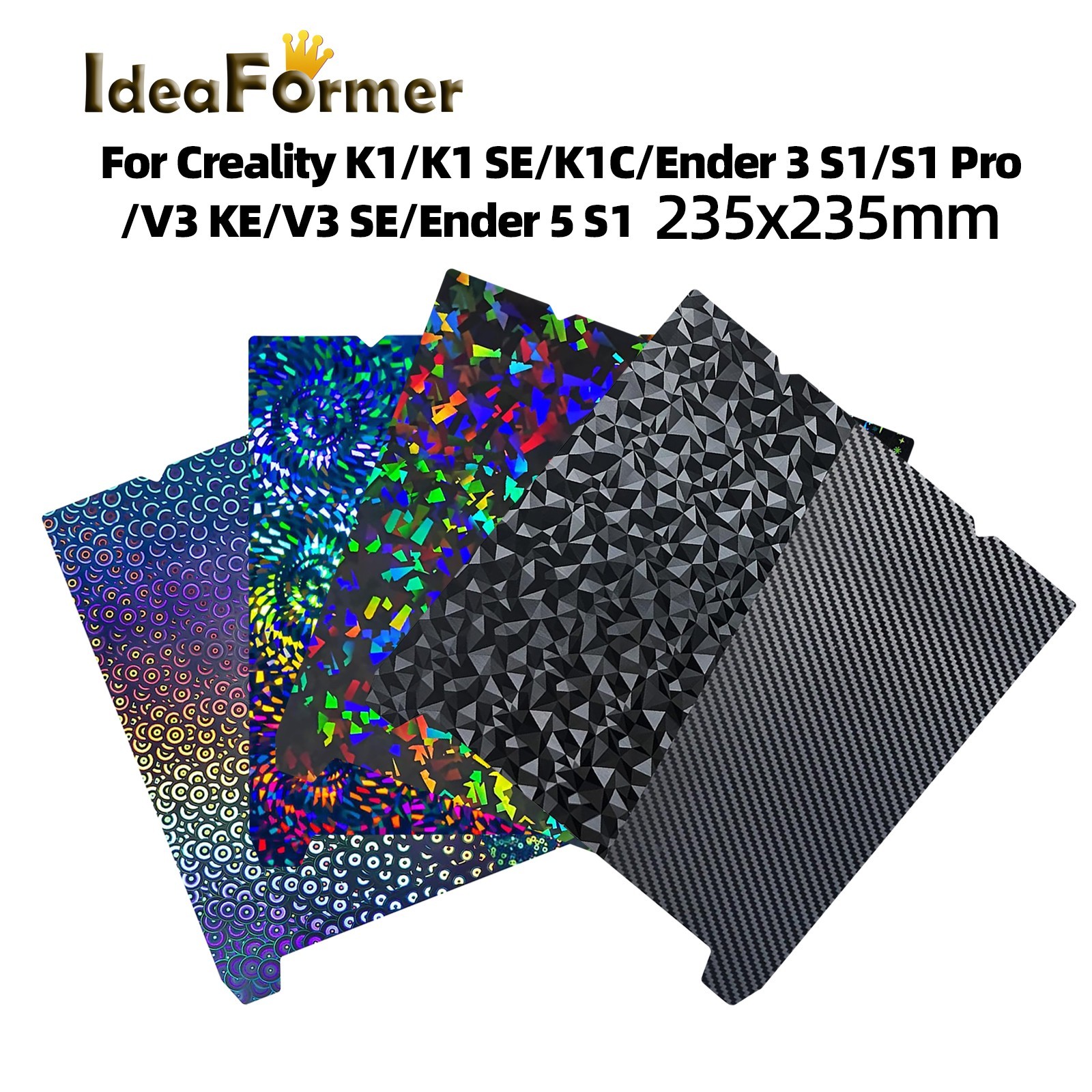 K1C Build Plate 235x235mm for Creality K1/K1 SE/K1C/Ender 3 S1/S1 Pro/V3 KE/V3