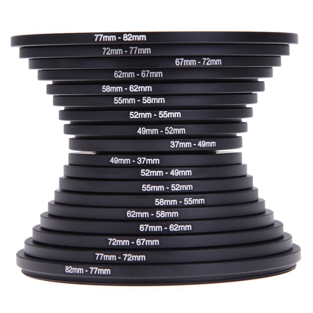 Camera Lens Filter Adapter Kit 37-82mm Filter Lens Camera Accessories