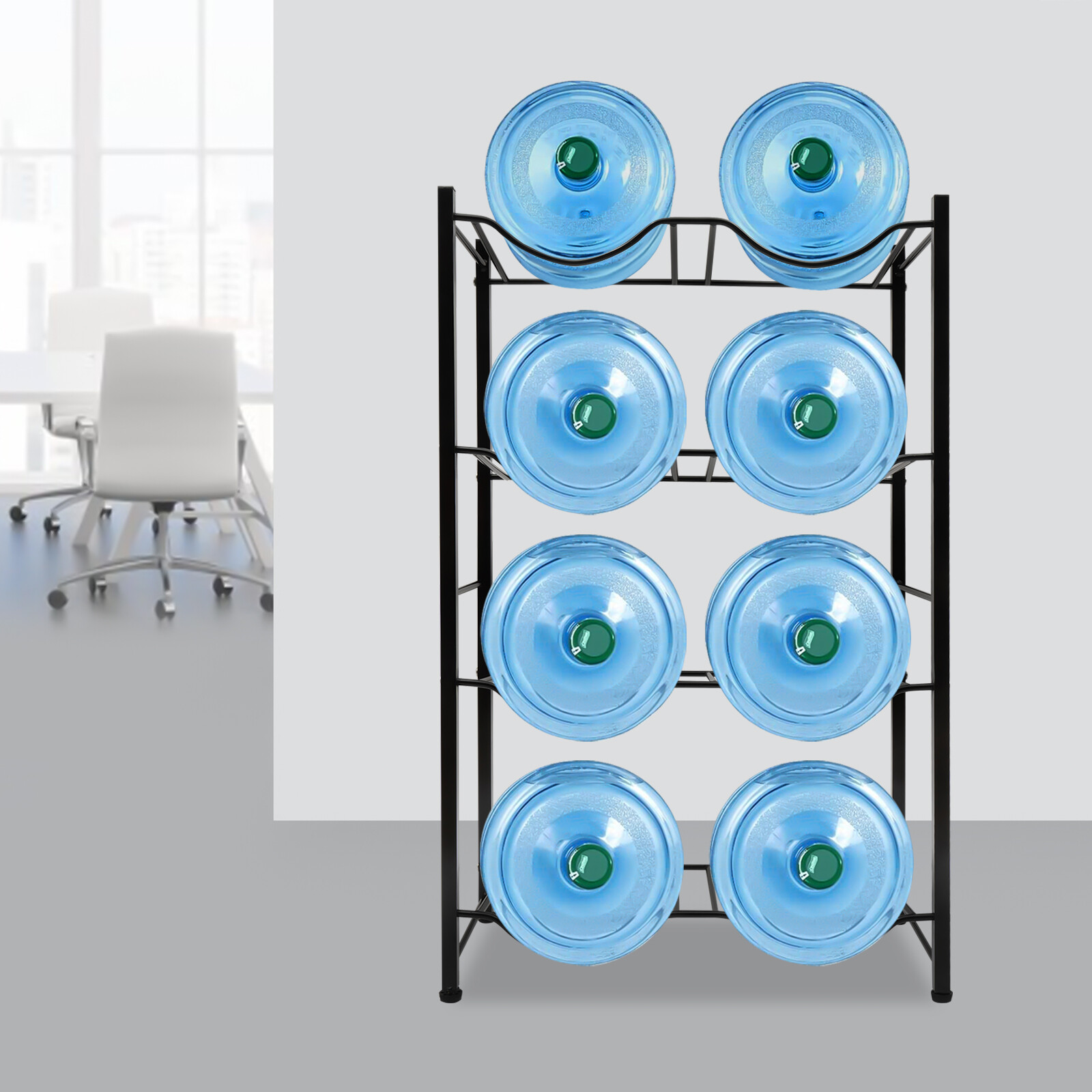 5 Gal Water Bottle Jug Rack Storage Holder 4 Tiers Water Bottle Rack Organizer