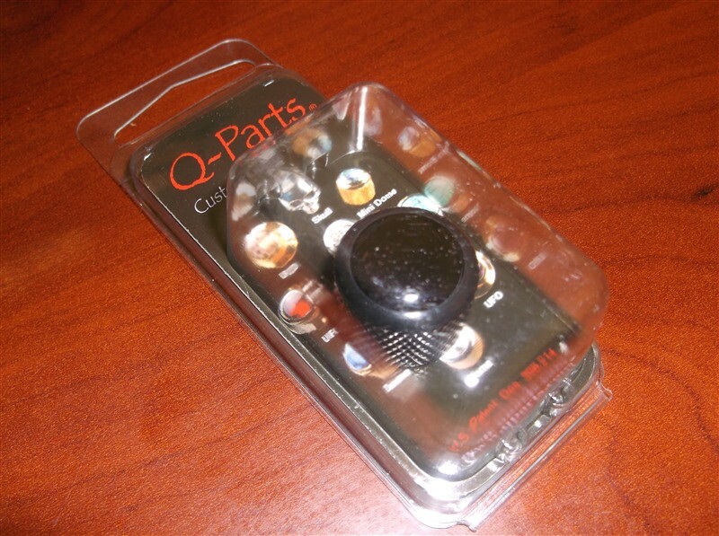 NEW Q-Parts Dome Knob, ACRYLIC BLACK ON DARK BLACK, KDBD-0130