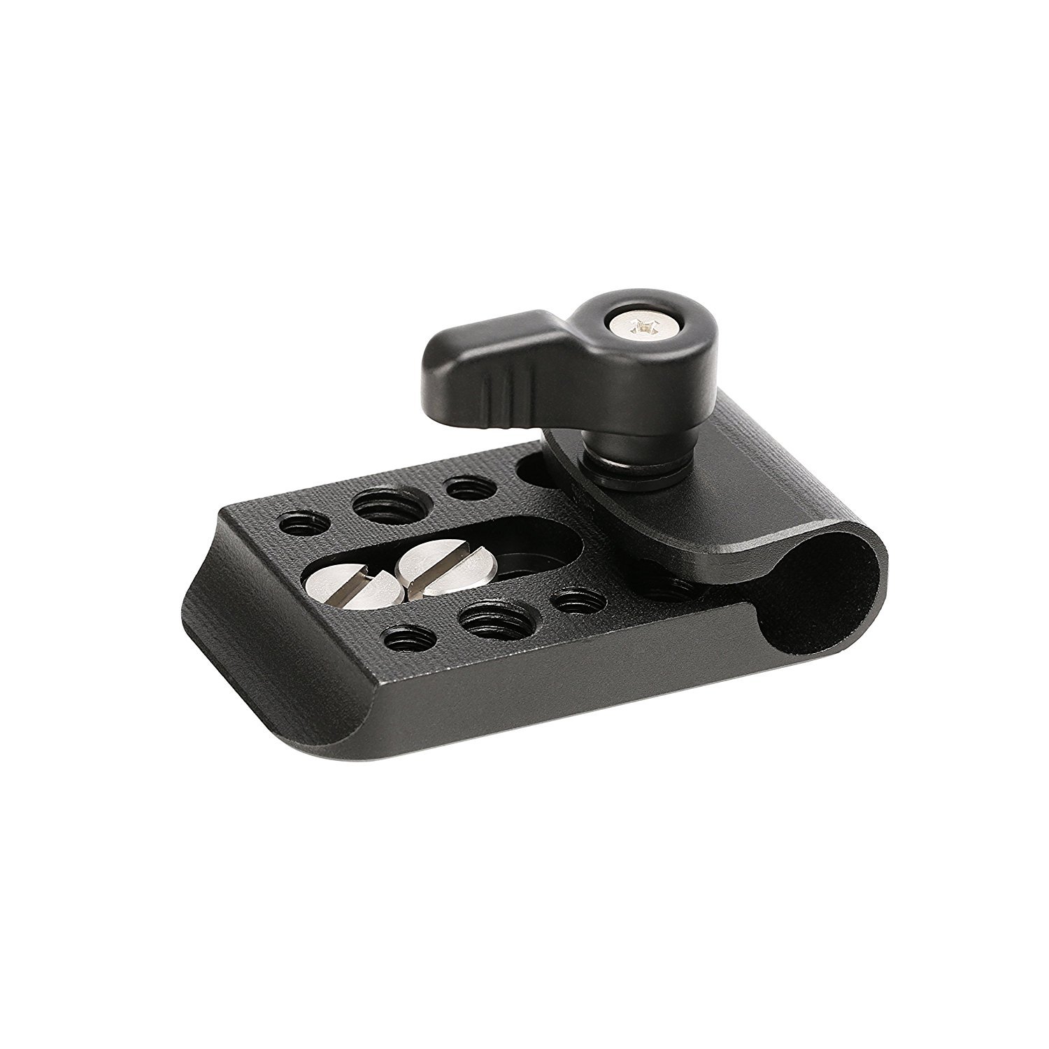 Movo CAB1000 15mm Rod Clamp Adapter with Multiple Mounting Threads (2 Pack)