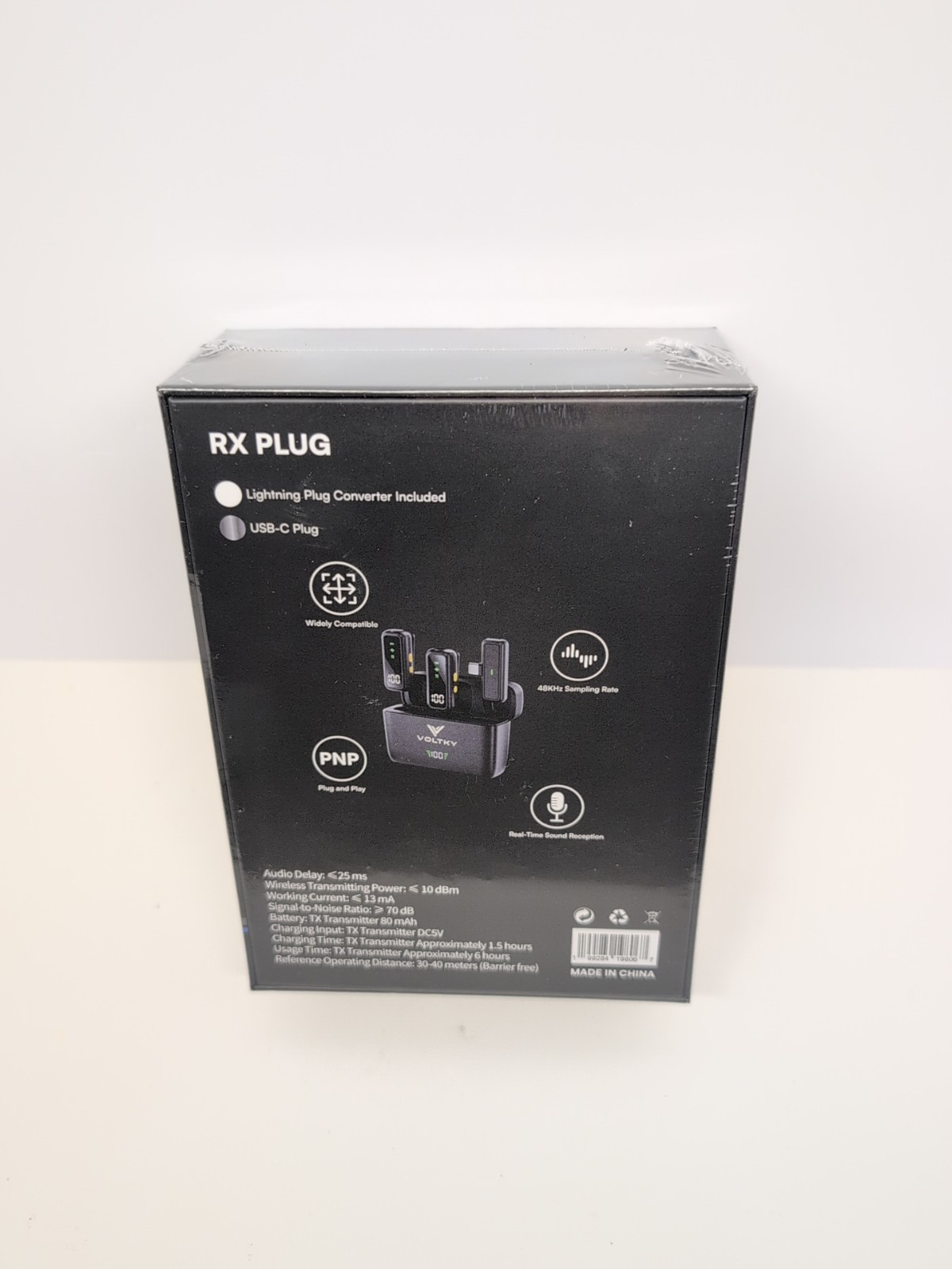 Voltky AI intelligent noise reduction wireless microphone USB C and lightning