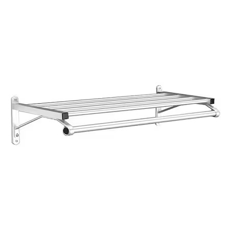 Glaro 501-36Sa Coat Rack, 1 Shelf, 36 In W, Satin Aluminum