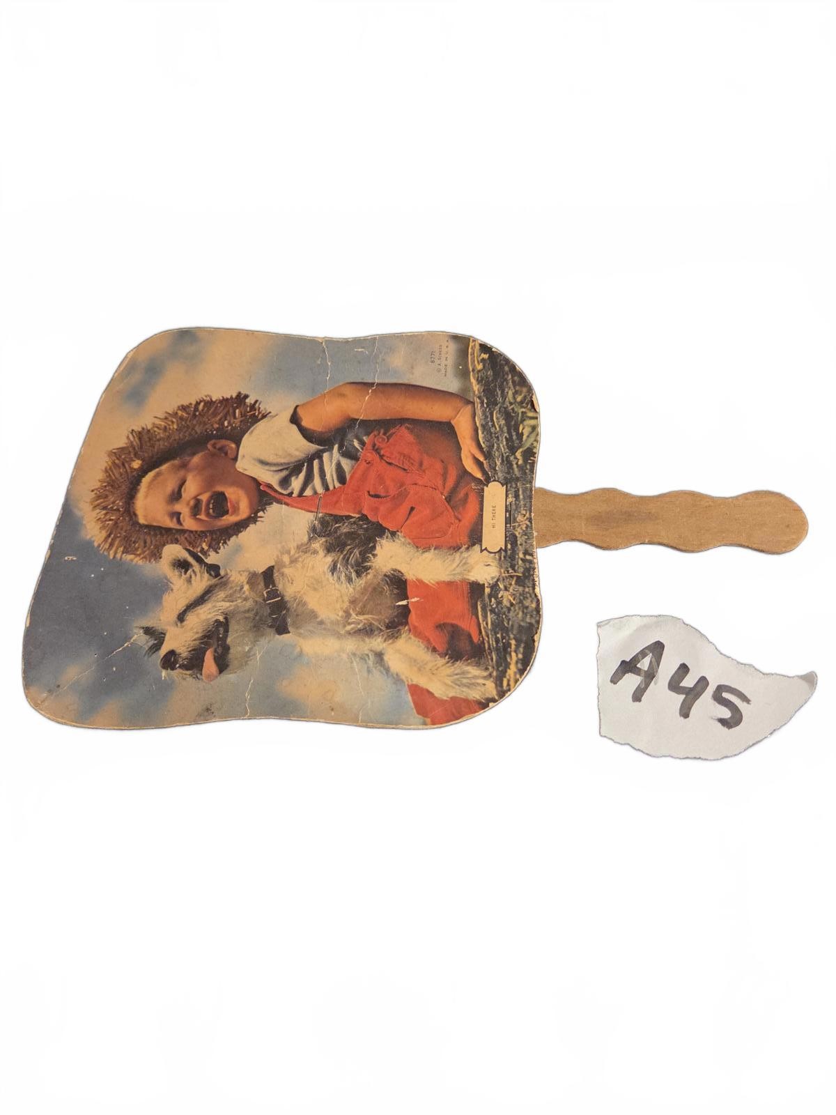Advertising Hand Fan | J.M. Wylie Piano Company - Vintage - Hi There