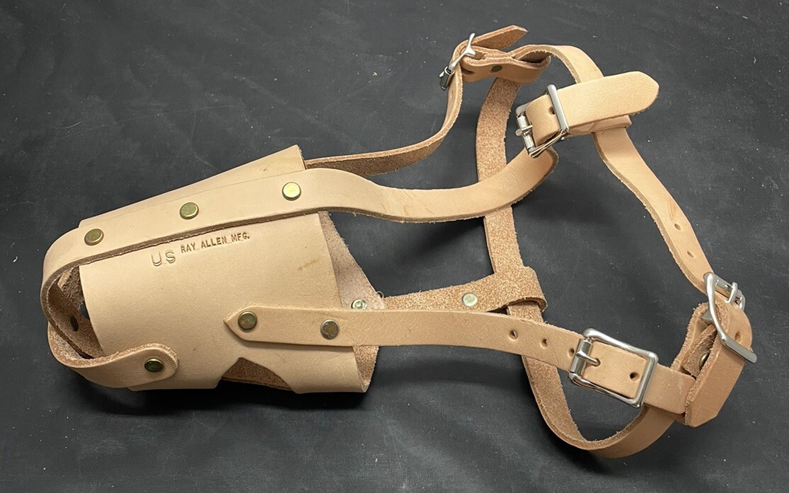 Ray Allen Mfg Leather Military Dog Muzzle New