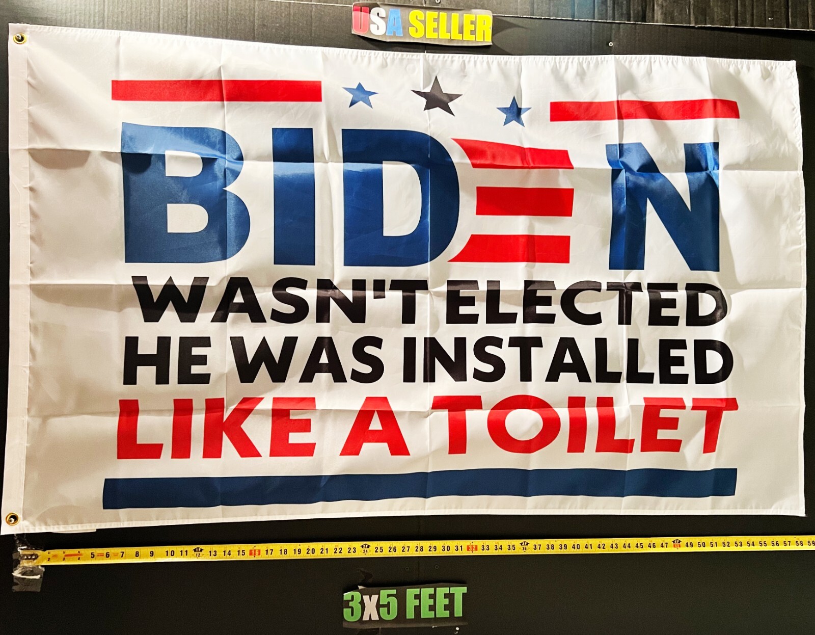 Donald Trump Flag FREE USA SHIP Biden Toilet W Desantis Republican Sign USA 3x5'