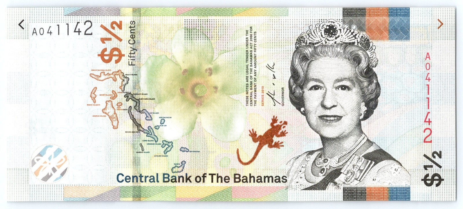 Bahamas - 1/2 Dollar (50 Cents) - 2000 - WPM# A041142