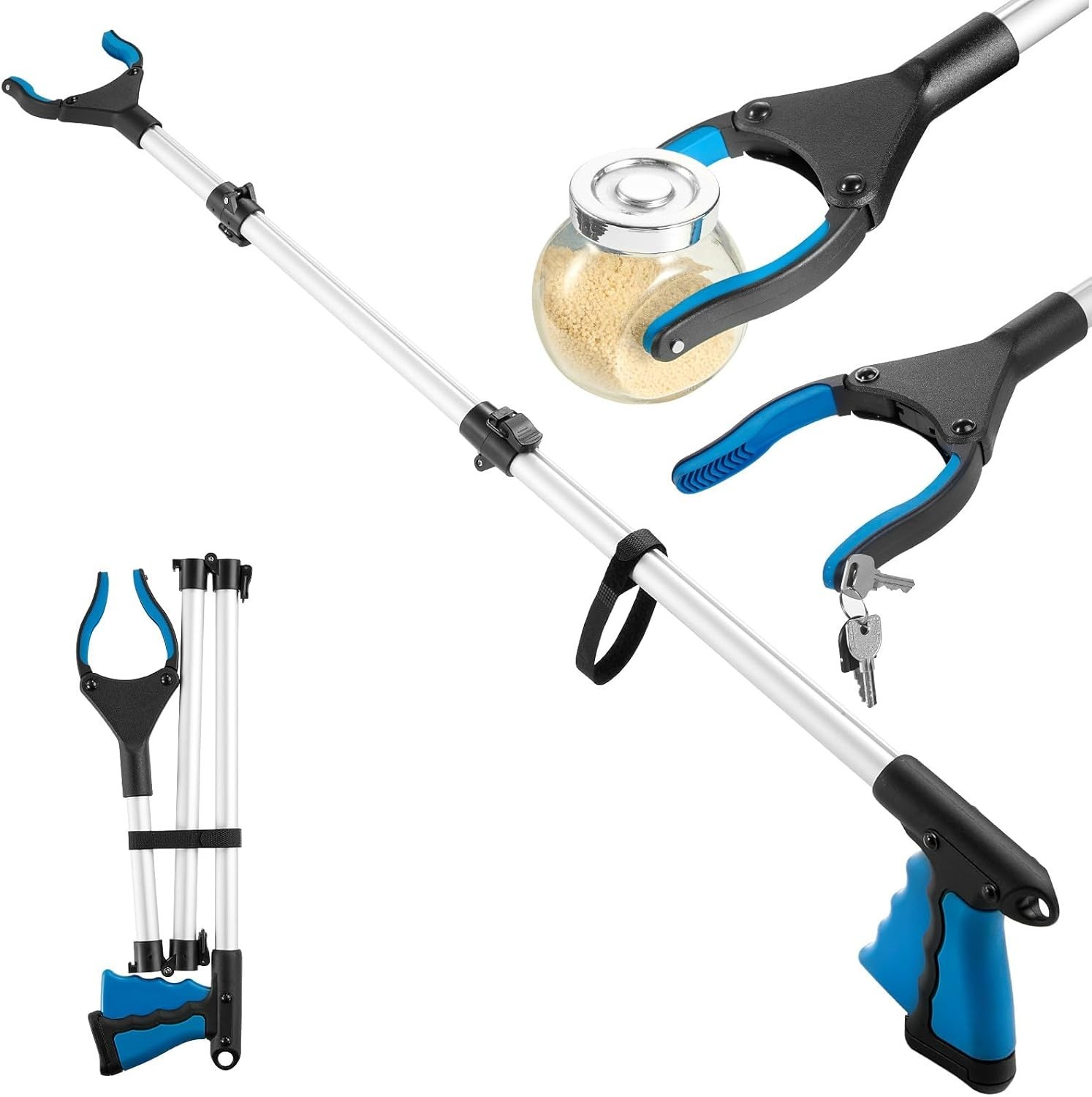 Grabber Reacher Tool Foldable Reacher Grabber Pickup Tool with 360 Extra Long 43