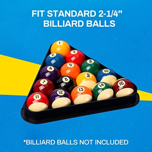 Black Plastic Billiard Pool Ball 8-Balls / 9-Ball Diamond Pool Triangle Rack