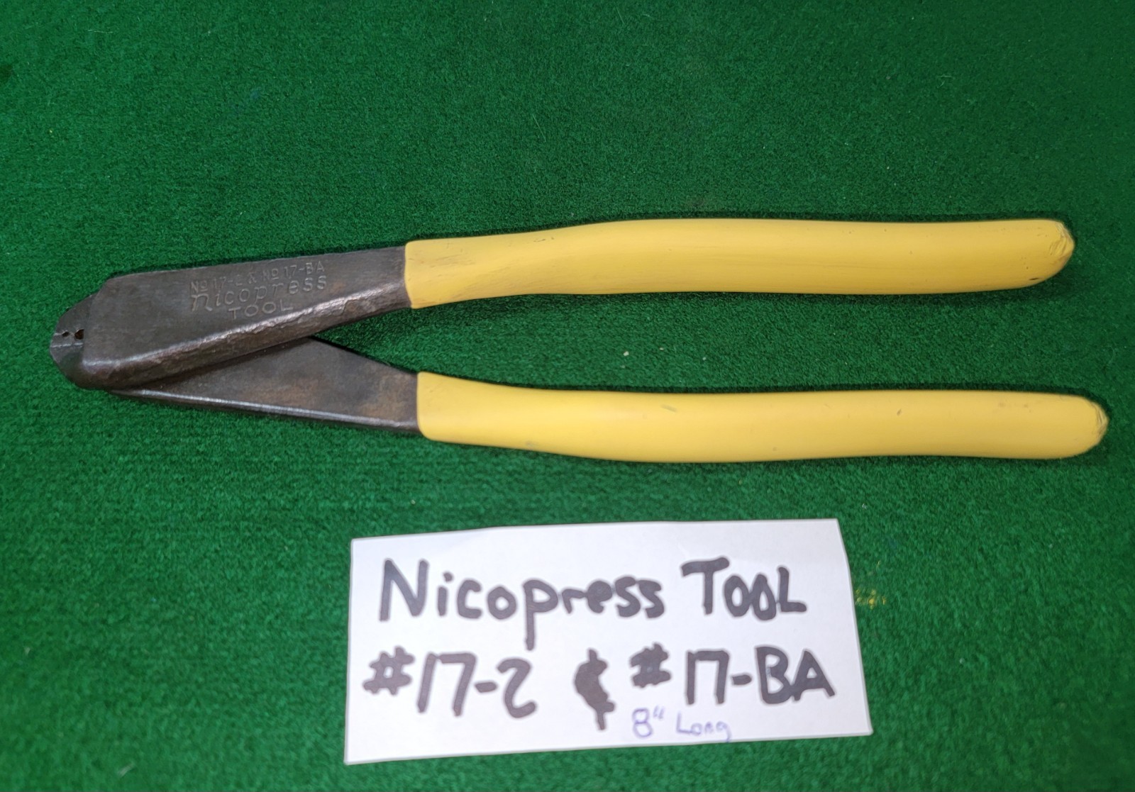 NICOPRESS Crimper/Swaging Tool #17-2 & #17-BA. National Telephone Supply Company