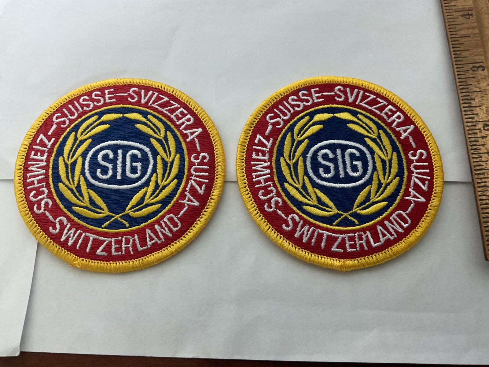SIG Switzerland Firearms collectable patch set full size new