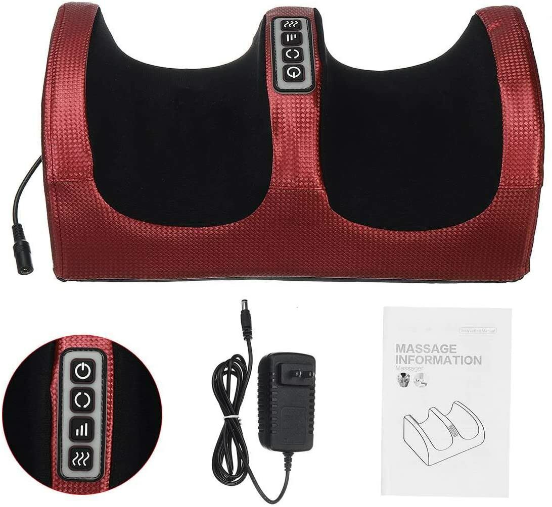 Shiatsu Electric Foot Calf Massager with Hot Compress Heating Therapy Kneading