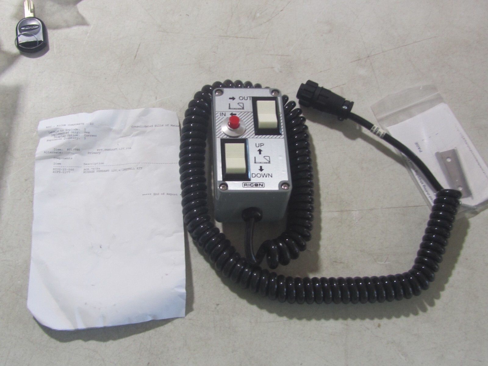 NEW RICON WHEELCHAIR LIFT KIT PENDANT 12V F9A RI17790
