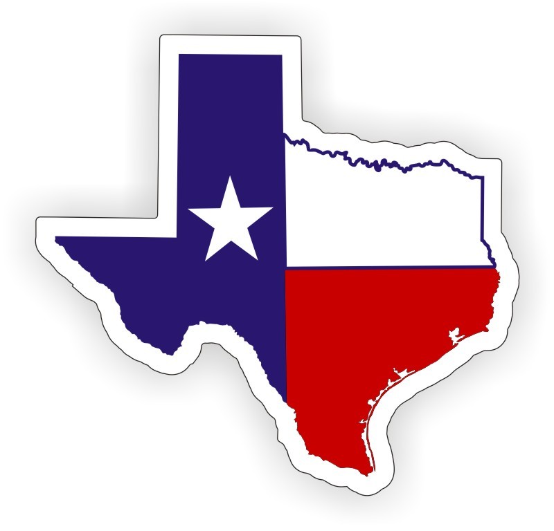 Texas Flag Map Hard Hat Decal / Sticker / Label Motorcycle Toolbox Helmet USA TX