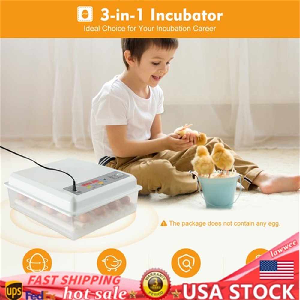 64 Eggs Incubator Digital Automatic Turning Hatcher Chicken Farm Hatching Eggs