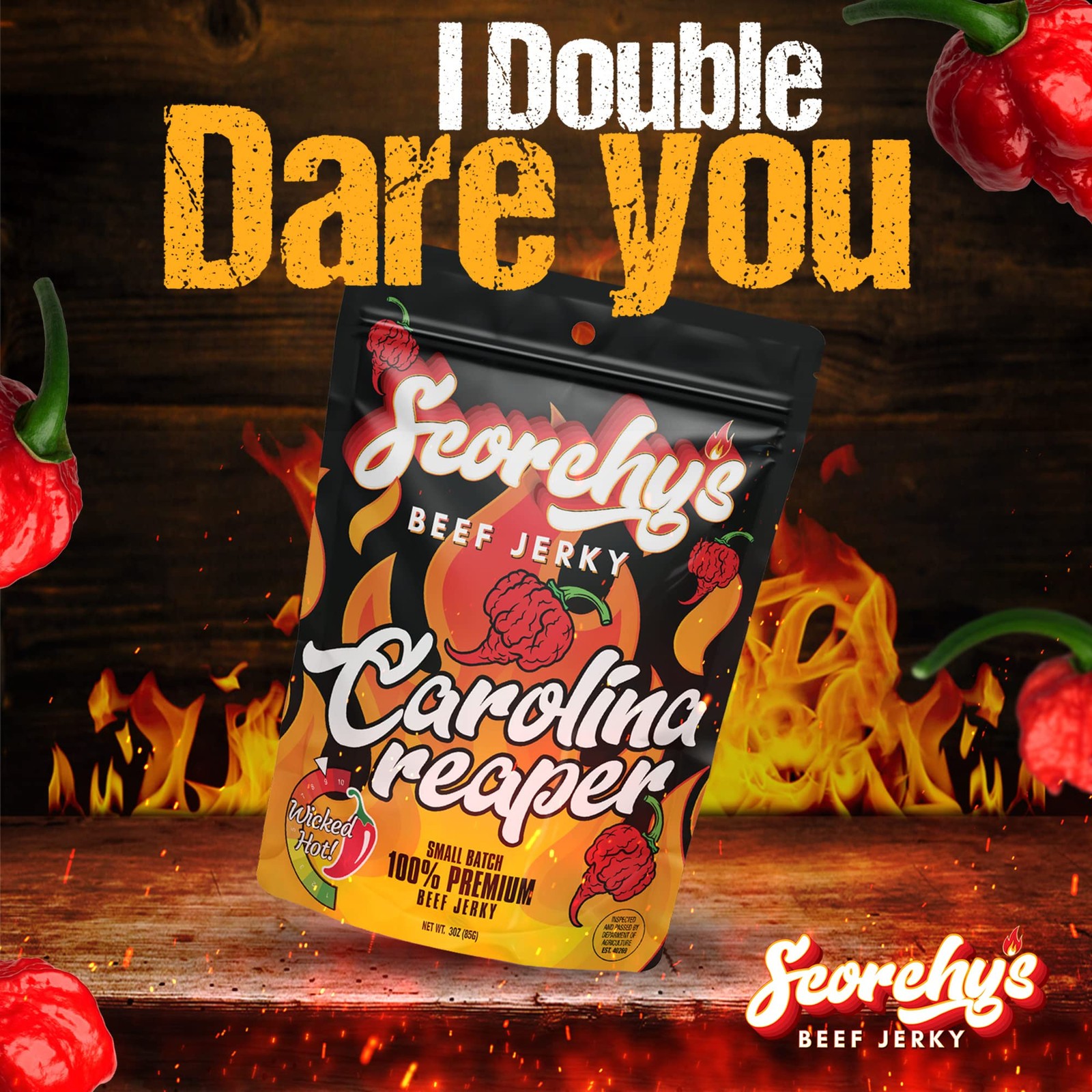 - Carolina Reaper Beef Jerky - Hand-Crafted Small Batch Jerky - Spicy High Pr...