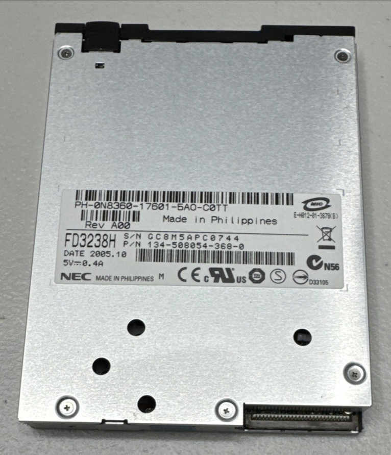 Dell NEC FD-3238H 3.5in 1.44MB Slim Floppy Disk Drive P/N 0N8360 N8360