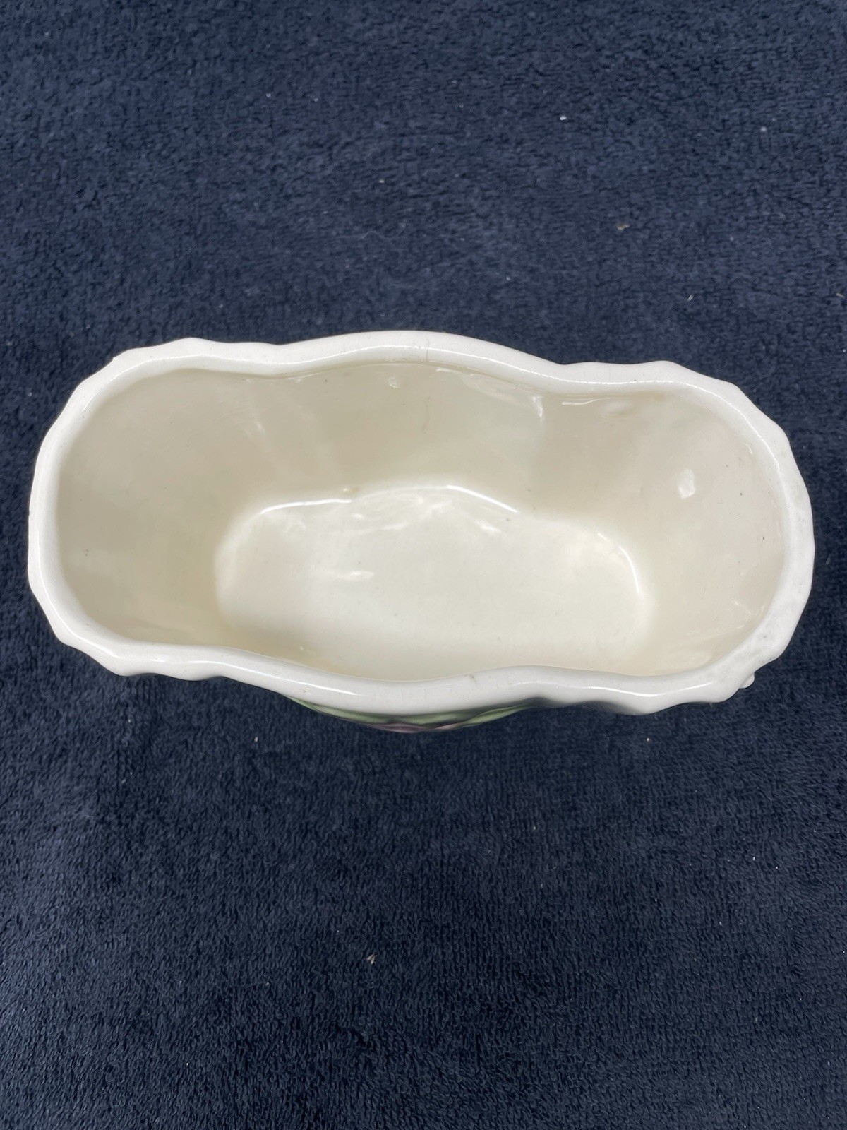 Ceramic Cream Colored Rose Planter