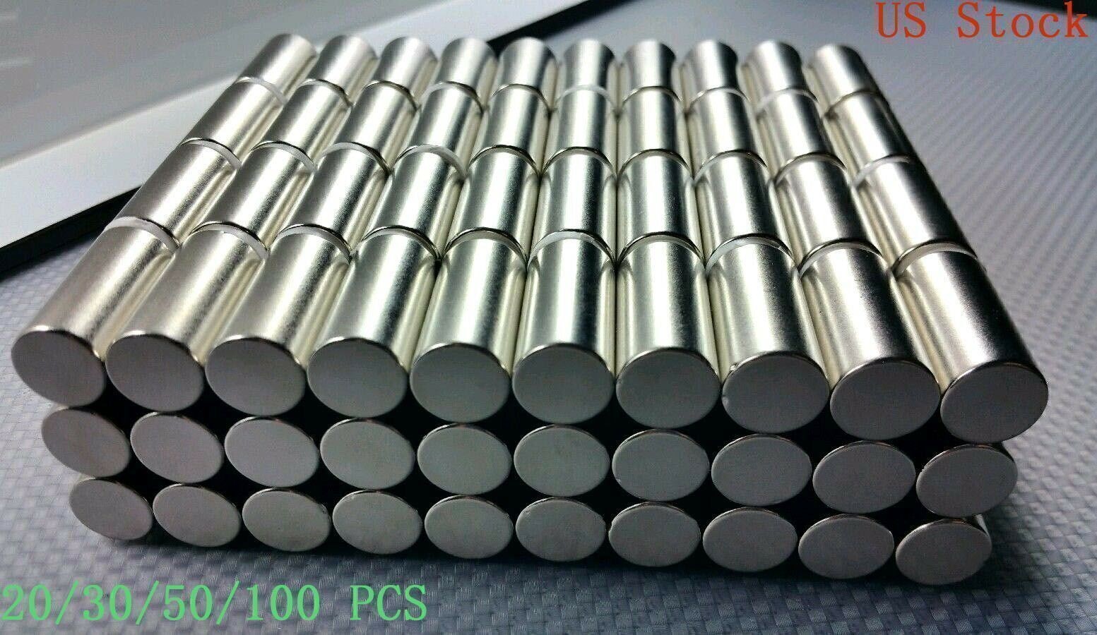 Lot 6mmx30mm Neodymium Cylinder Magnets Super Strong Rare Earth N45 Epoxy Coated