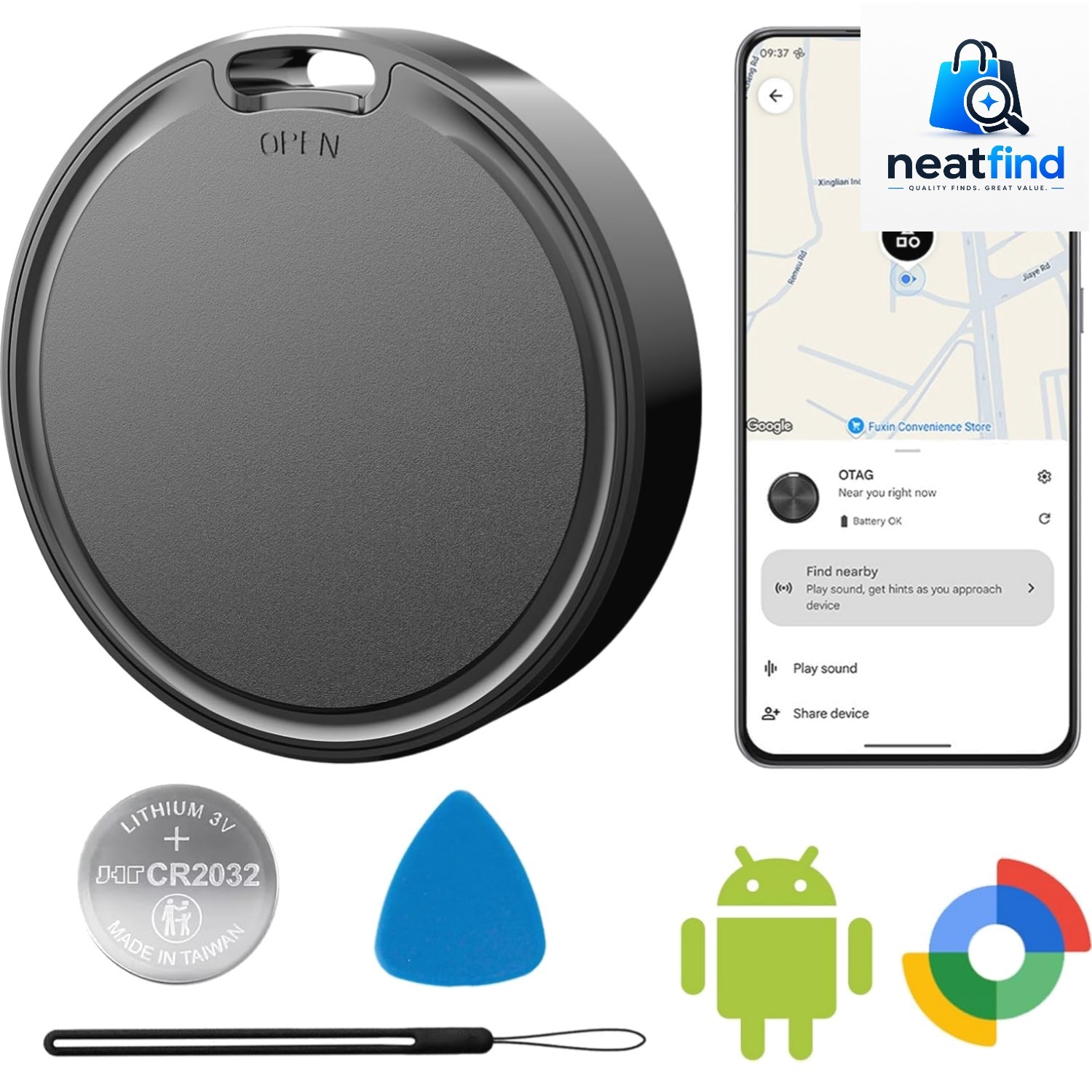 Air Tags for Android,Air Tags-1 Pack Android,Android Tracker Tags,2  Battery ...