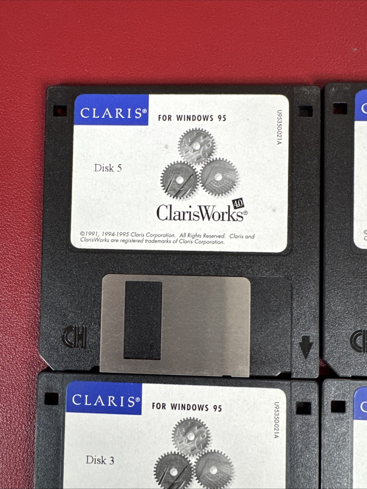 ClarisWorks Windows 3.5” Floppy Disk Complete Set Disks 1-6