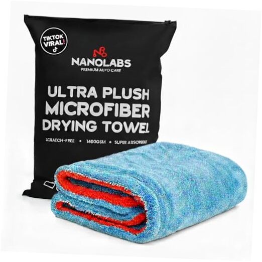 Extra-Large Microfiber Car Drying Towel (24"x36") – Ultra Plush 1400GSM Dual