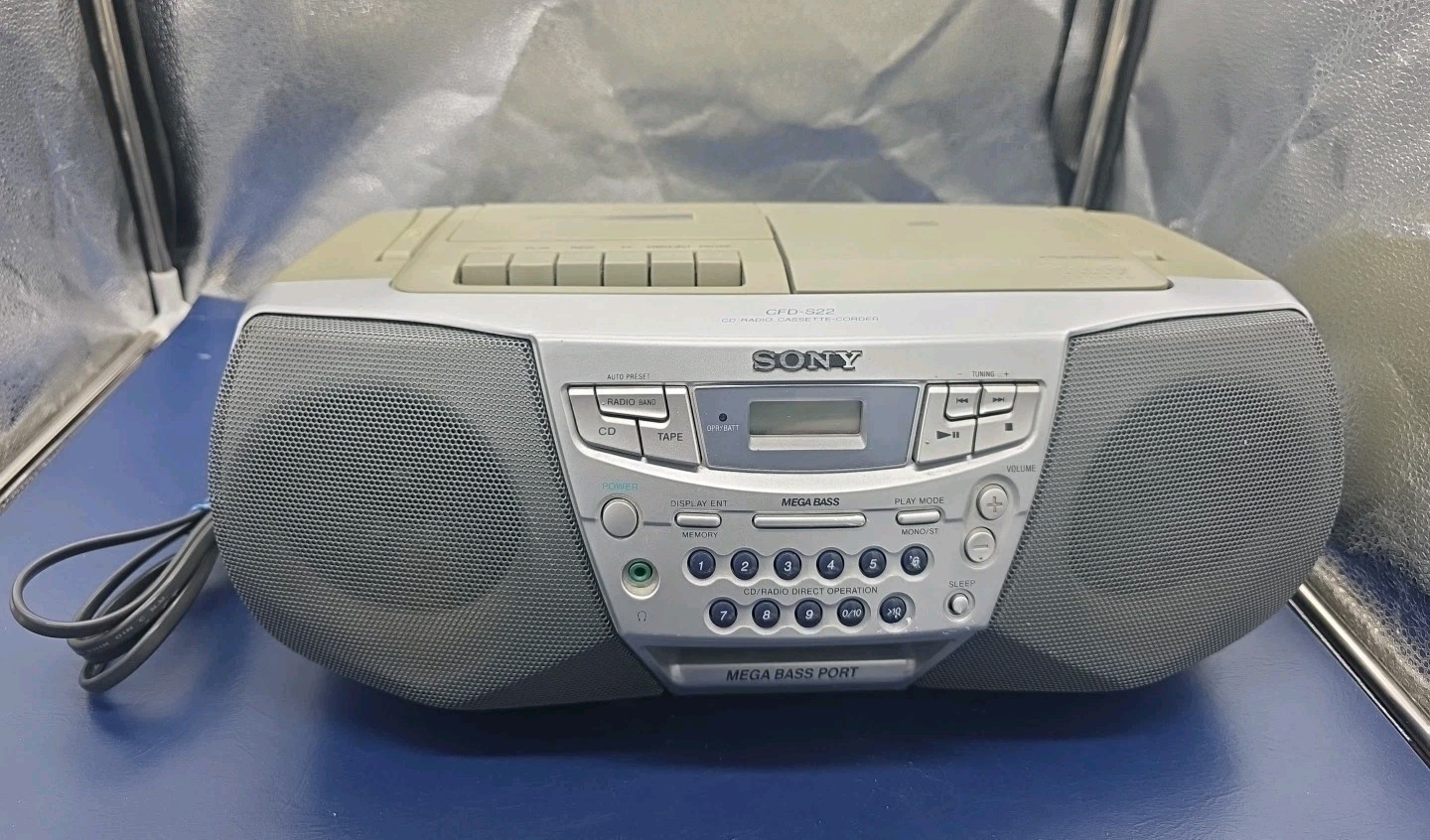 Sony CFD-S22 CD AM/FM Radio Cassette Mega Bass Boombox - Tested and Working