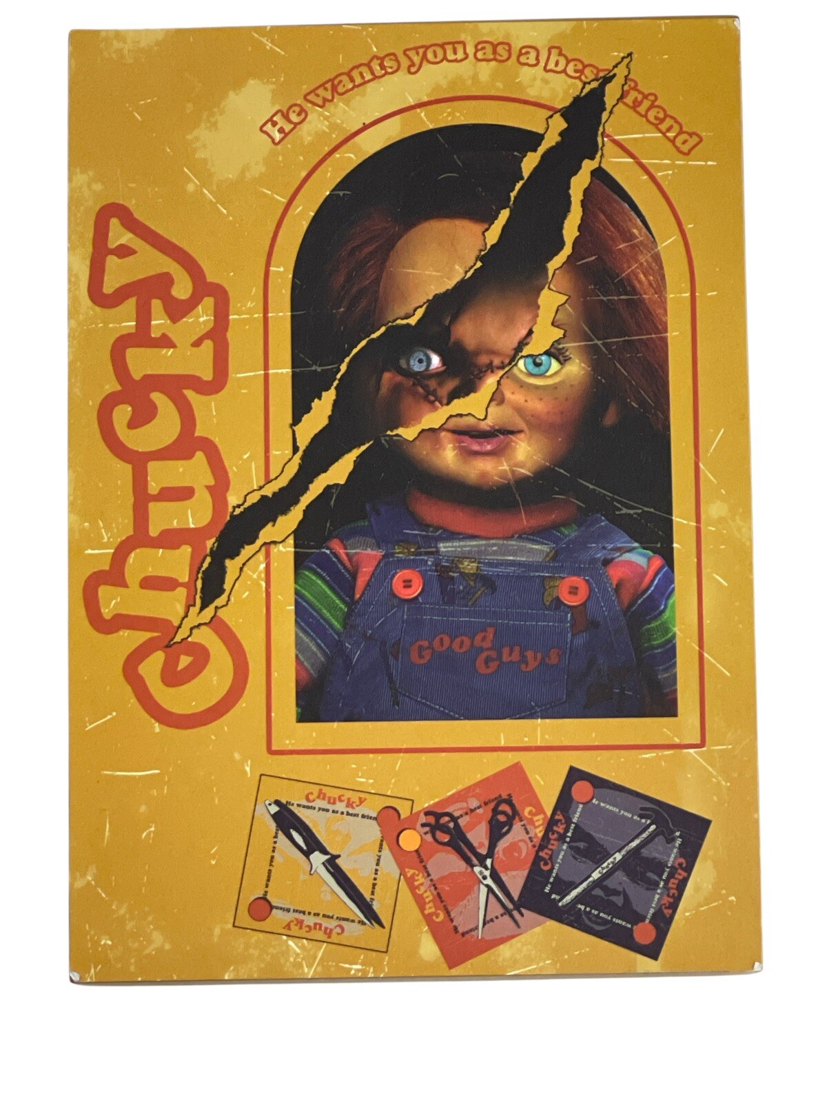Halloween CHUCKY Wood Box Universal Halloween Wall Sign Tabletop Décor 5x7 NWT